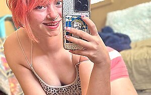 Pink-Haired Amateur Slut Redhead Abby Amateur, Chubby, Curvy, Selfie, Thick
